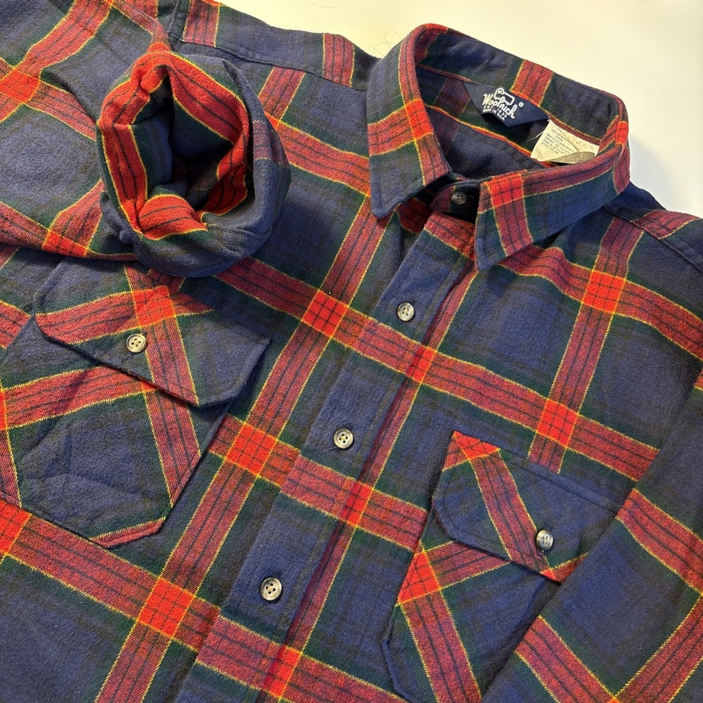 Vintage Woolrich Chamois Shirt Jacket 100%‎ Cotton Men's XXL Beautiful Condition